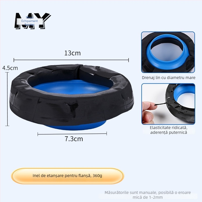 Inel etanșare flanșă toaletă – material PP, vâscozitate mare, anti-odor (accesorii pentru toaletă)