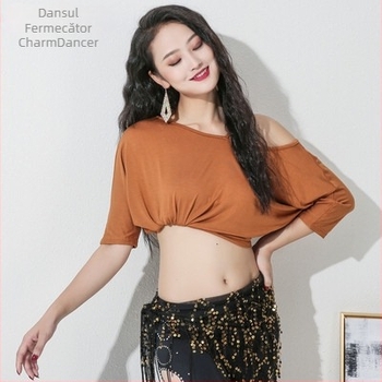 Top de dans modern Belly Dance, țesătură Mordell din bumbac 90%, pentru femei adulte