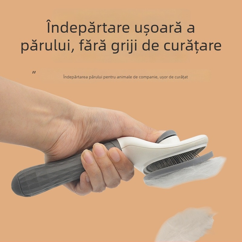 Pieptene de deshed pentru pisici și câini, dinți tip ac, perie de îngrijire ABS