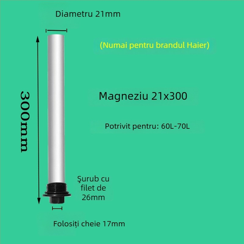 Anod sacrificator din magneziu pentru încălzitoare electrice Haier