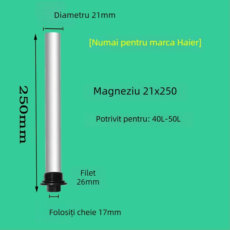 Anod sacrificator din magneziu pentru încălzitoare electrice Haier