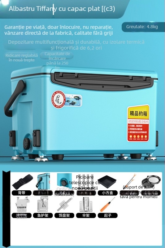 Cutie de pescuit – ultra-ușoară, multifuncțională, poate servi ca scaun; Marca Day Axe, Capacitate 32-45, Material PP, Origine Zhejiang