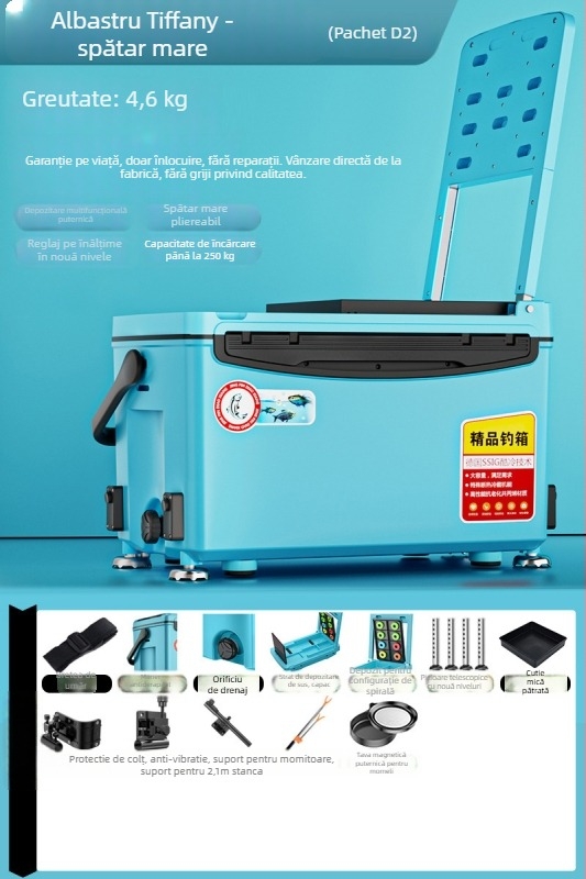 Cutie de pescuit – ultra-ușoară, multifuncțională, poate servi ca scaun; Marca Day Axe, Capacitate 32-45, Material PP, Origine Zhejiang