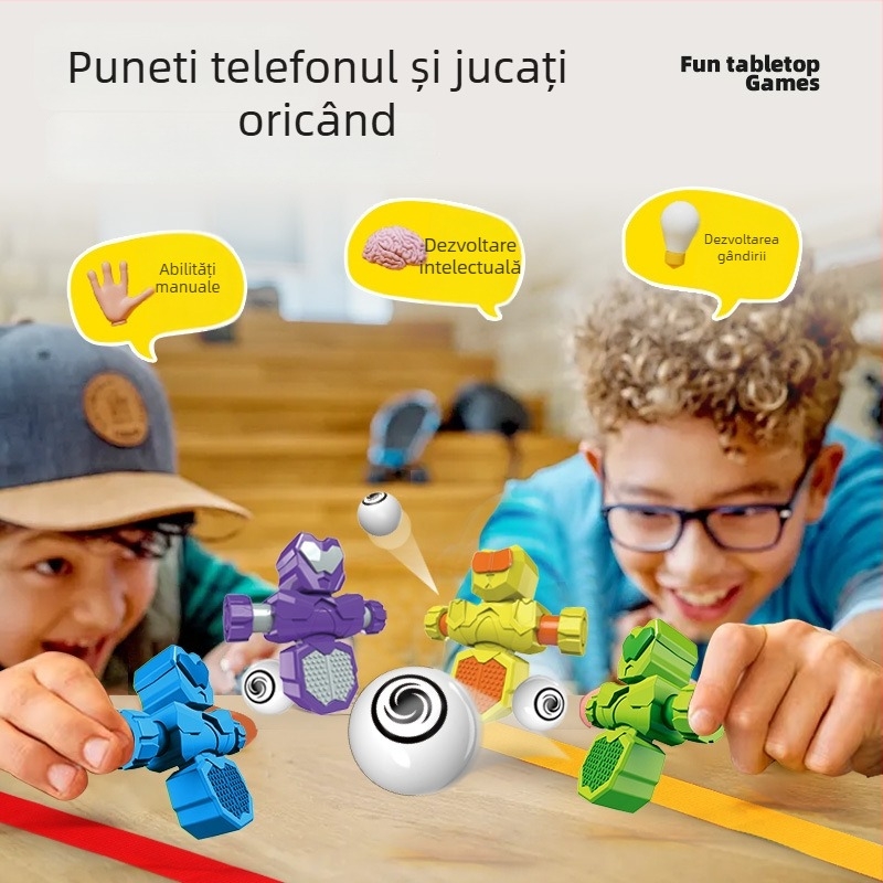 Joc de fotbal de masă din plastic pentru coordonarea mână-ochi, reacție și echilibru – jucărie interactivă părinți-copii (7–14 ani)