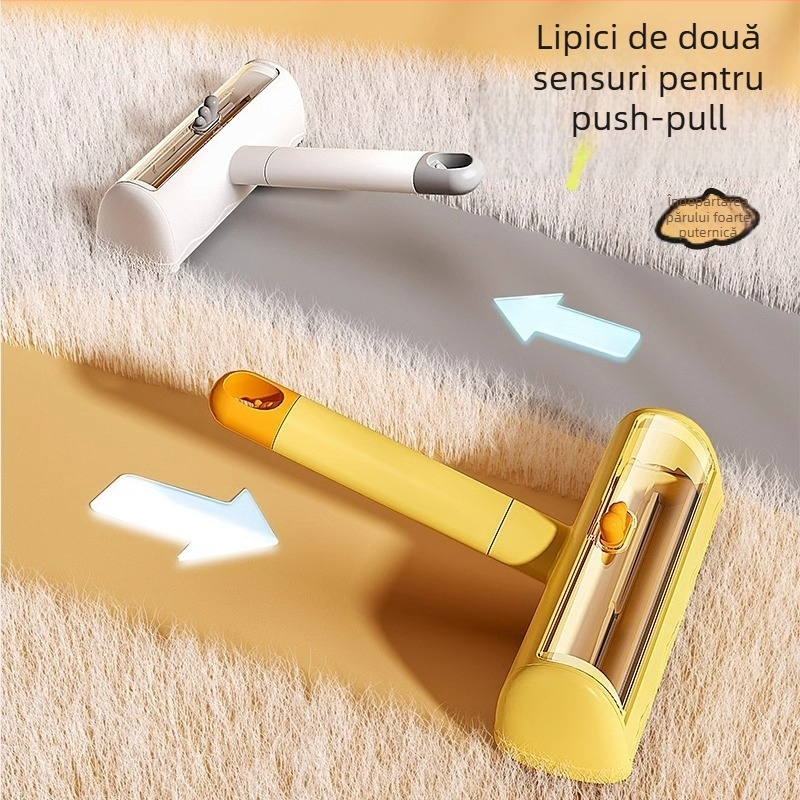 Rulou pentru păr de animale de companie - mecanism push-pull, pentru pisici și câini, PP material, uz casnic