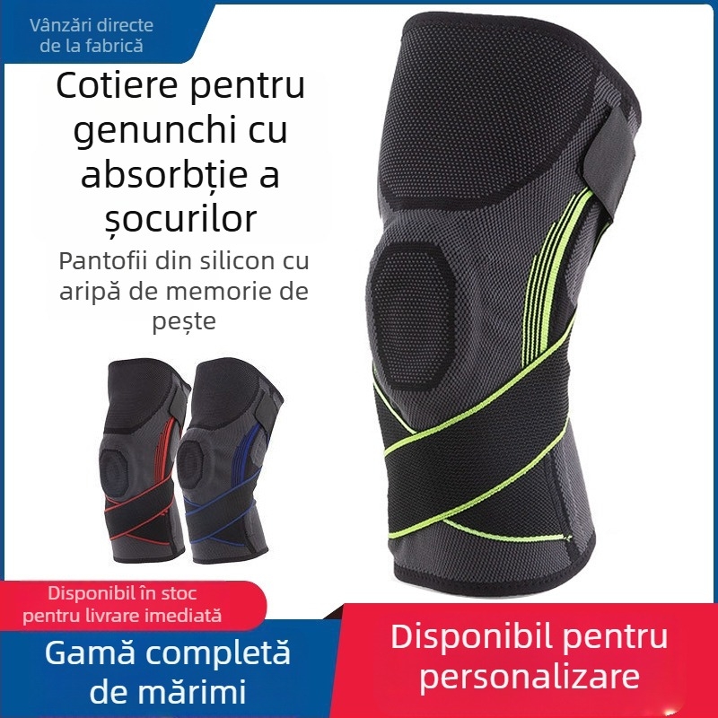 Genunchiere pentru badminton, din nylon, protecție a genunchiului, absorbție a șocurilor, greutate 160 g