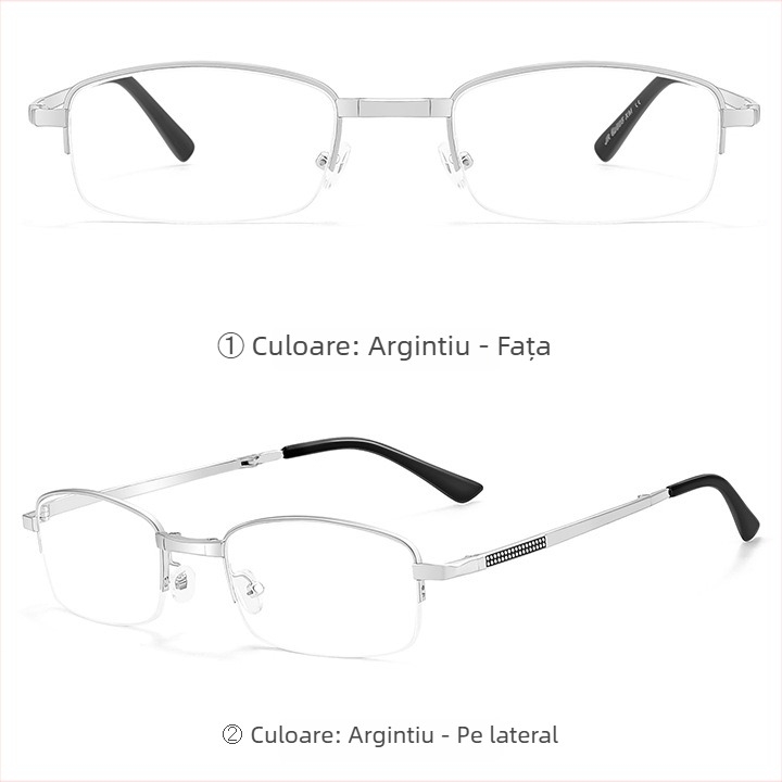 Ochelari de citit pliabili, cu lentile cristaline de înaltă definiție, model 62805, pentru persoane în vârstă.