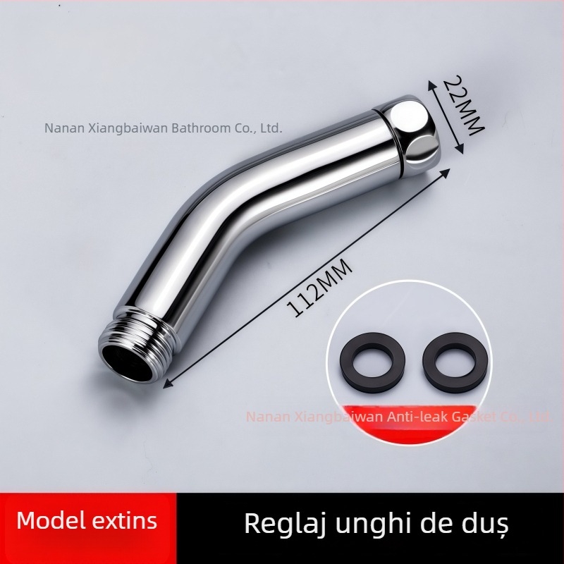 Regulator de unghi pentru duș, din oțel inoxidabil, finisaj cromat, montaj cu filet ascuns