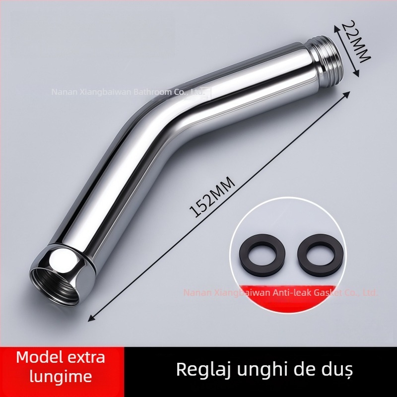 Regulator de unghi pentru duș, din oțel inoxidabil, finisaj cromat, montaj cu filet ascuns