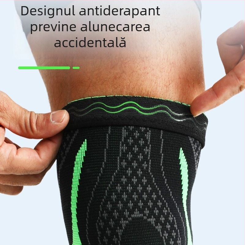 Genunchiere din nylon pentru adulți, tricotate, respirabile, pentru alergare, fitness și drumeții în aer liber