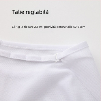 Fustă elastică din plasă pentru balet, cu închidere cu cataramă – fustă scurtă de dans pentru adulți
