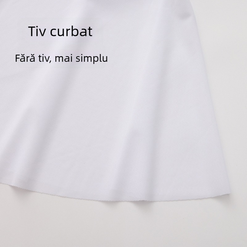 Fustă elastică din plasă pentru balet, cu închidere cu cataramă – fustă scurtă de dans pentru adulți