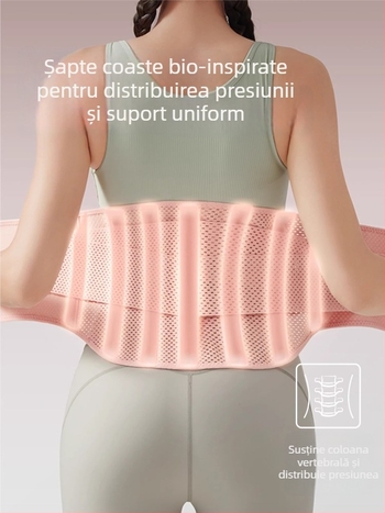 Youmei Curea de talie pentru sport – susținere respirabilă pentru talie, pentru femei, alergare și genuflexiuni