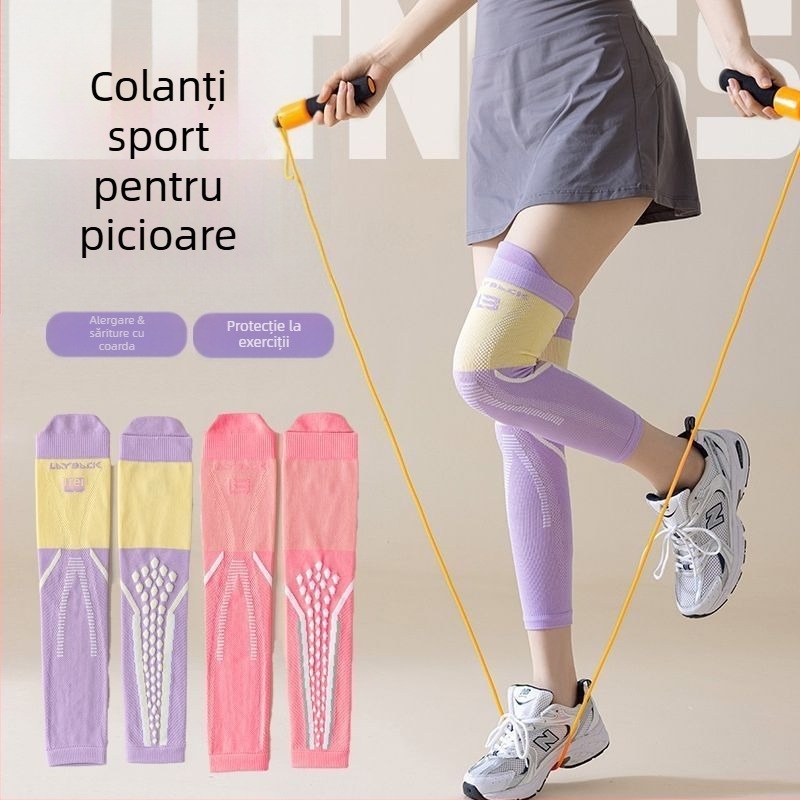 Șosete compresive feminine cu suport pentru genunchi, pentru fitness în aer liber și alergare, absorbție a șocurilor și compresie musculară durabilă pentru subțierea picioarelor (Model: Compression Knee Support H; Brand: Yilang Knitwear; Vârstă: Adulți; Se