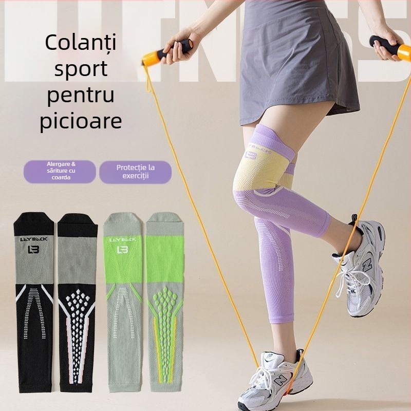 Șosete compresive feminine cu suport pentru genunchi, pentru fitness în aer liber și alergare, absorbție a șocurilor și compresie musculară durabilă pentru subțierea picioarelor (Model: Compression Knee Support H; Brand: Yilang Knitwear; Vârstă: Adulți; Se