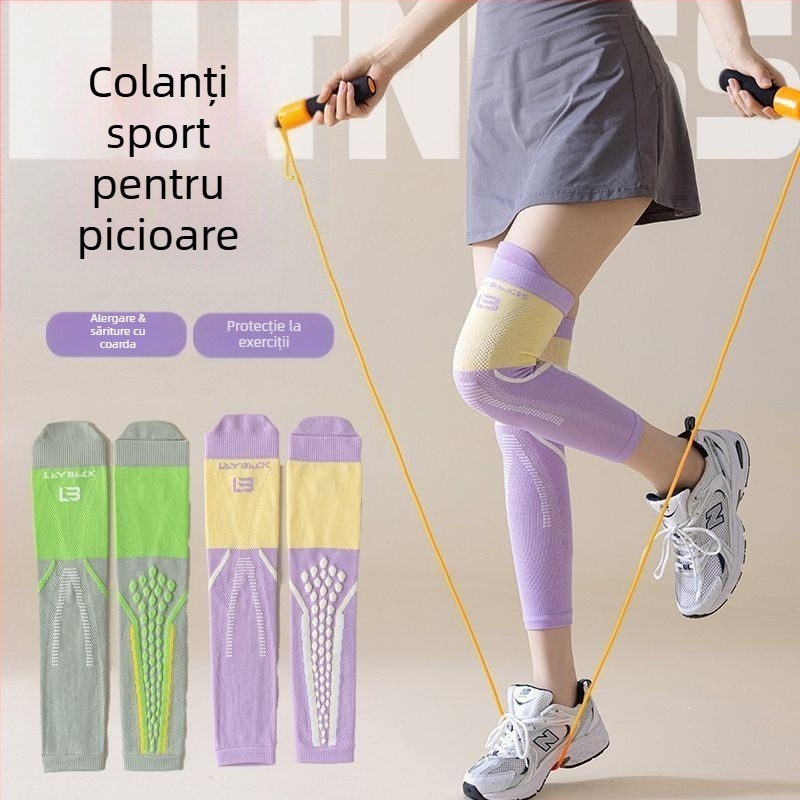 Șosete compresive feminine cu suport pentru genunchi, pentru fitness în aer liber și alergare, absorbție a șocurilor și compresie musculară durabilă pentru subțierea picioarelor (Model: Compression Knee Support H; Brand: Yilang Knitwear; Vârstă: Adulți; Se