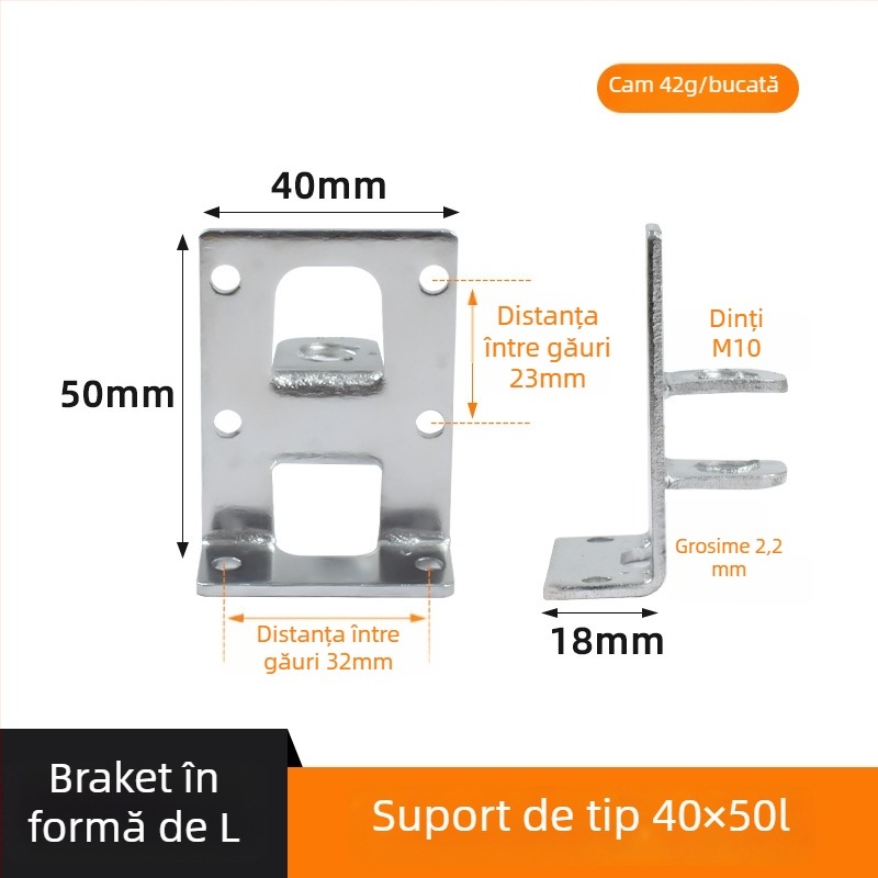 Picioare reglabile pentru panouri laterale, pentru sertare – oțel laminat la rece, acoperire electrolitică, model 35, stil modern minimalist