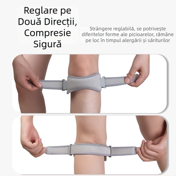 Bandă patelară reglabilă, respirabilă, pentru sporturi în aer liber, antrenament, baschet, protecția genunchilor și absorbția șocurilor