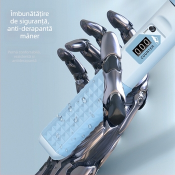 Sfoară de sărit cu greutate – îmbunătățită, cu numărător, dublă utilizare, mânere din ABS