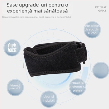 LUIX Bandă pentru genunchi, respirabilă, cu absorbție de șocuri, protecție pentru menisc