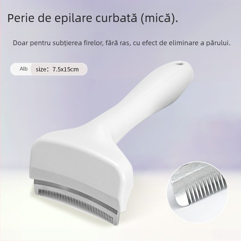 Pieptene pentru subțierea pisicilor și câinilor, design curbat, deschide noduri, pentru pisici cu blană scurtă și animale cu blană lungă (Brand: Alte; Import: Nu; Material: Alte; Cadou: Nu)