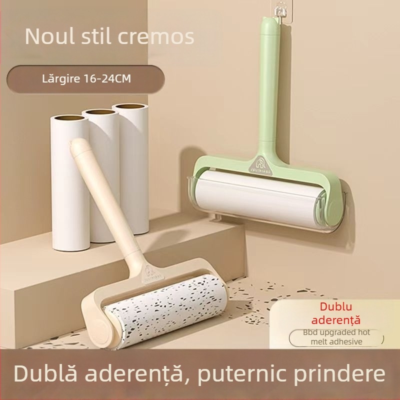 Rola pentru scame, uz casnic – instrument de curățare pentru îndepărtarea părului de haine și lenjerie, cu roluri de schimb