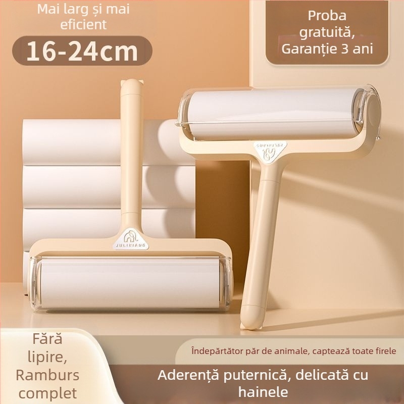 Rola pentru scame, uz casnic – instrument de curățare pentru îndepărtarea părului de haine și lenjerie, cu roluri de schimb