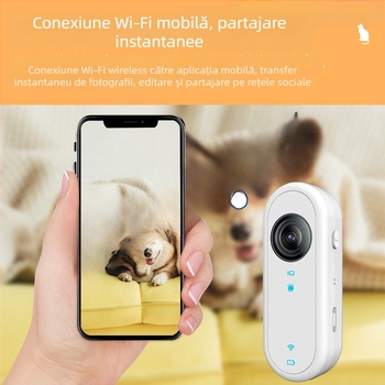 Cameră pentru deget pentru animale de companie, model P3, senzor 2 MP, corp ABS, baterie de 3 ore, pentru exterior cu husă din silicon rezistentă la apă