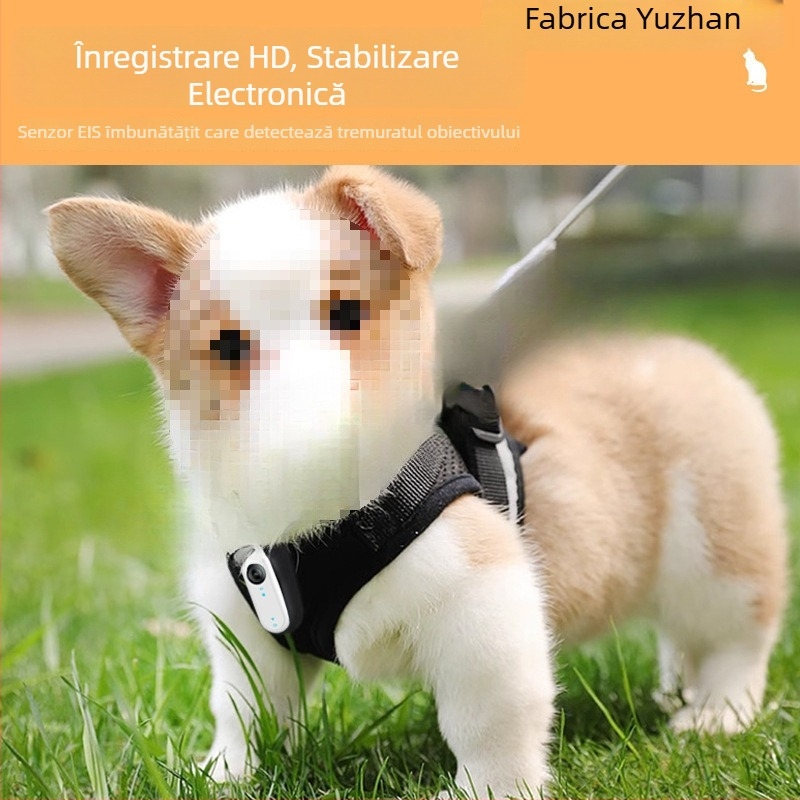 Cameră pentru deget pentru animale de companie, model P3, senzor 2 MP, corp ABS, baterie de 3 ore, pentru exterior cu husă din silicon rezistentă la apă