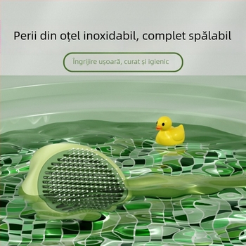 Pieptene pentru eliminarea părului la pisici și câini — ABS, marca Spanish Creek, elimină părul liber, potrivit pentru pisici cu blană lungă