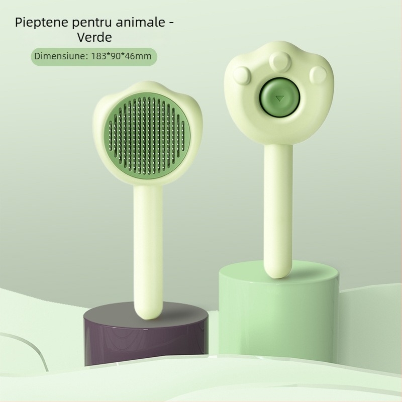 Pieptene pentru eliminarea părului la pisici și câini — ABS, marca Spanish Creek, elimină părul liber, potrivit pentru pisici cu blană lungă