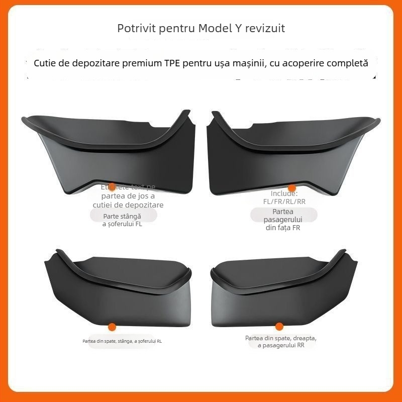 Set interior pentru Tesla Model 3/Y – depozitare în ușă, Model 012