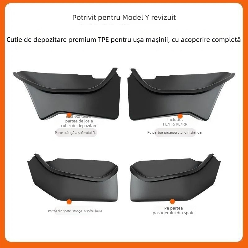Set interior pentru Tesla Model 3/Y – depozitare în ușă, Model 012