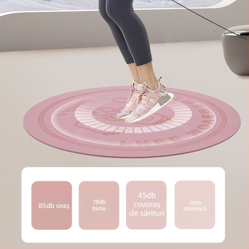 Covoraș de yoga din TPE, grosime 8 mm, antiderapant, izolare fonică, 200 g, model cu caractere, personalizare disponibilă