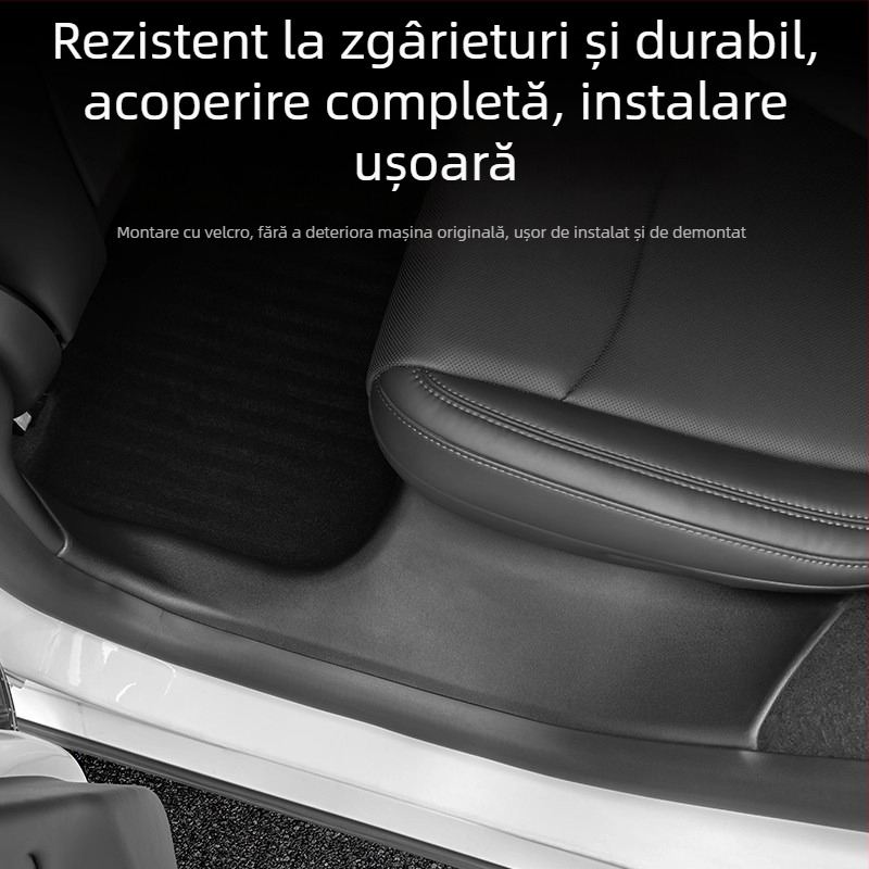 Bandă prag pentru Tesla YL, material PP, montaj adeziv, partea laterală a mașinii