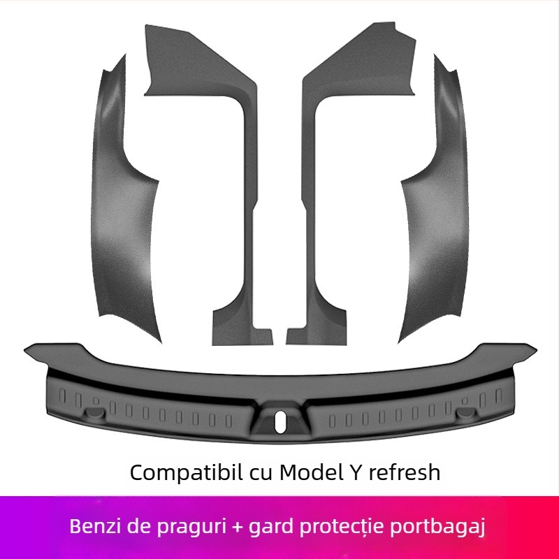 Bandă prag pentru Tesla YL, material PP, montaj adeziv, partea laterală a mașinii