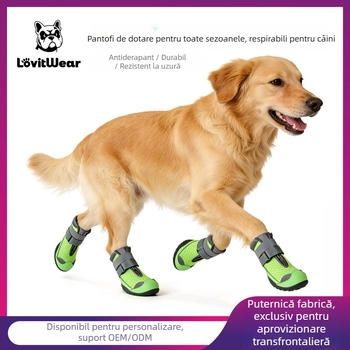 Pantofi pentru câini cu aderență antiderapantă, durabili, calzi, din cauciuc