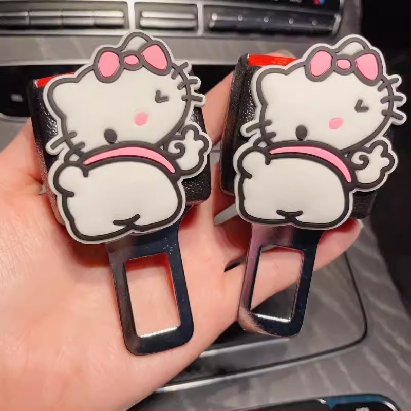 Design drăguț în stil desen animat pentru interiorul mașinii — extensie pentru clema centurii de siguranță, conector și element decorativ, fără personalizare, fără logo