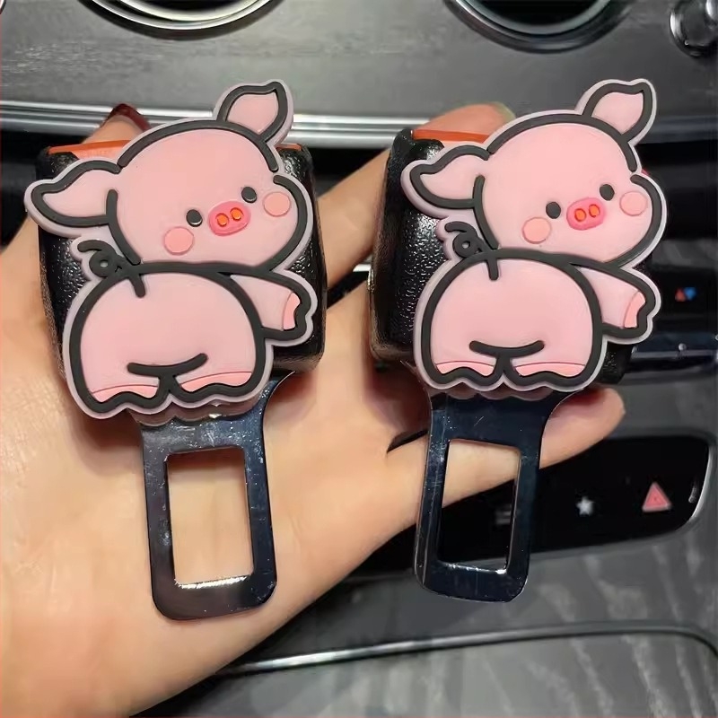 Design drăguț în stil desen animat pentru interiorul mașinii — extensie pentru clema centurii de siguranță, conector și element decorativ, fără personalizare, fără logo