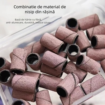 Unealtă mini de pilire a unghiilor pentru îndepărtarea cuticulei și a pielii moarte – pila durabilă din rășină și oțel inoxidabil, pentru uz casnic