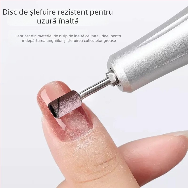 Unealtă mini de pilire a unghiilor pentru îndepărtarea cuticulei și a pielii moarte – pila durabilă din rășină și oțel inoxidabil, pentru uz casnic