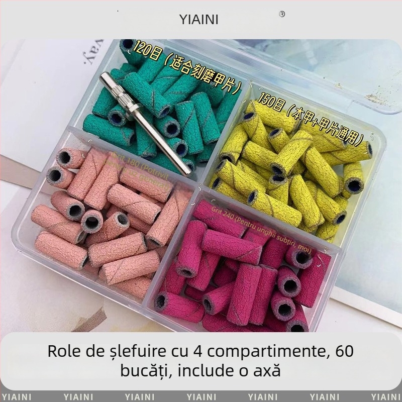 Unealtă mini de pilire a unghiilor pentru îndepărtarea cuticulei și a pielii moarte – pila durabilă din rășină și oțel inoxidabil, pentru uz casnic