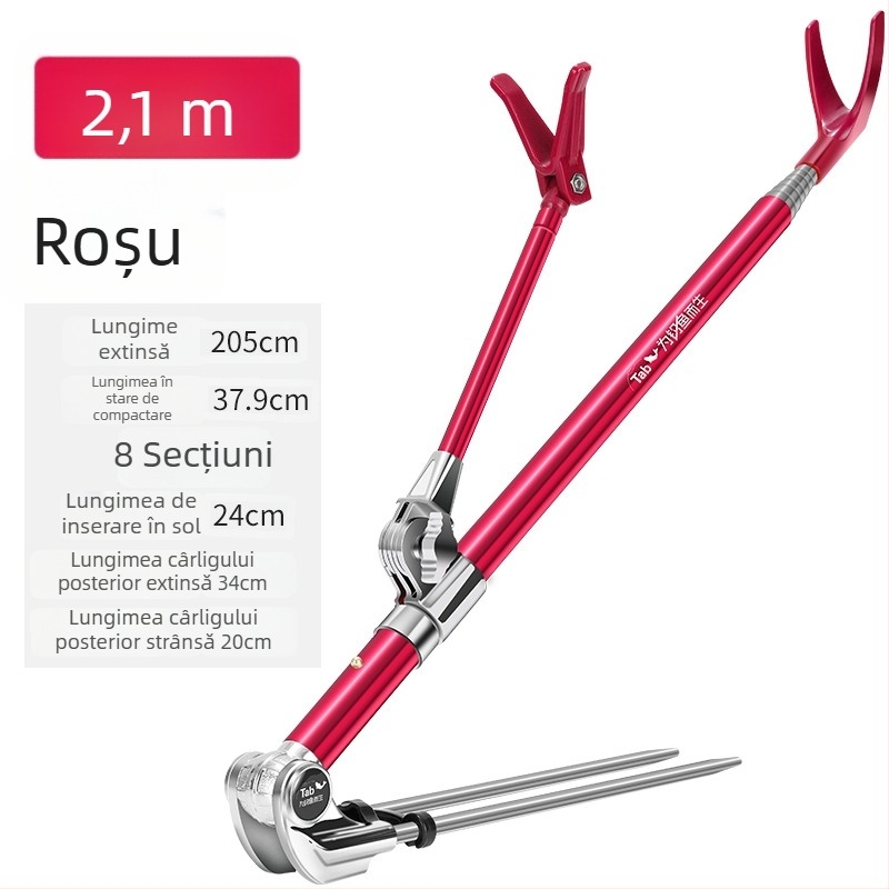 Suport pentru undițe din oțel inoxidabil, cu rotire în mai multe direcții și design pliabil