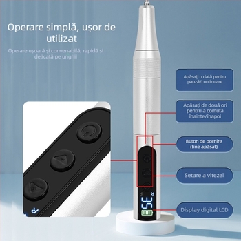 Polizor pentru unghii și instrument de manichiură, dispozitiv electric portabil pentru îndepărtarea pielii moarte, model CD101