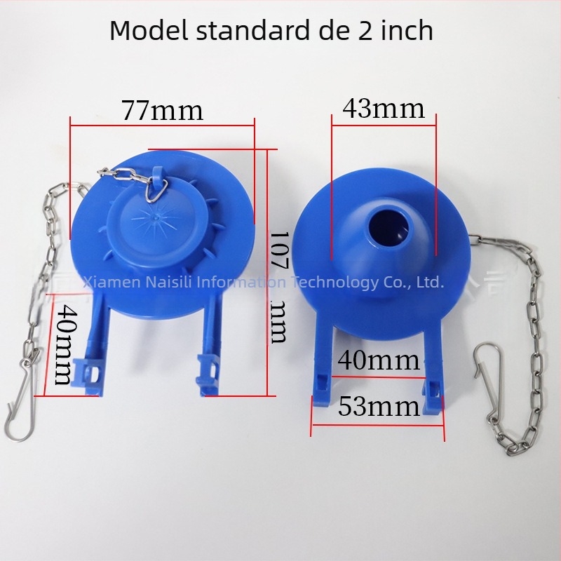 Etanșare capac de toaletă cu dop PVC pentru supapa de scurgere, montaj manual, turnare prin injecție
