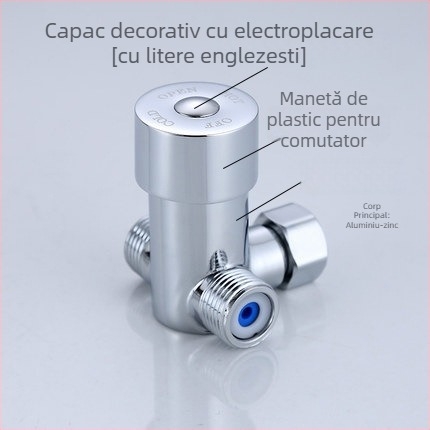 Ventil de reglare a temperaturii apei din cupru – accesorii pentru robinet cu senzor, brand TEGREE, reglare apă caldă și rece, platinare, stil modern minimalist