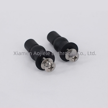 Șurub de fixare capac WC - oțel inoxidabil 304 + cauciuc, M6, montaj manual, stil modern minimalist