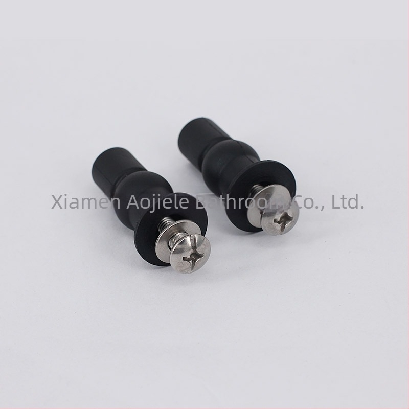 Șurub de fixare capac WC - oțel inoxidabil 304 + cauciuc, M6, montaj manual, stil modern minimalist