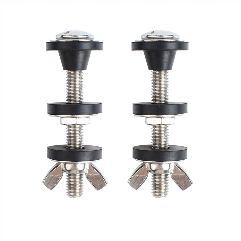 Șurub de conectare a rezervorului de toaletă cu garnitură din cauciuc – oțel inoxidabil 304, montaj manual