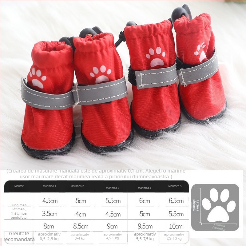 Ghete impermeabile pentru câini – set de 4, pentru câini, stil modern minimalist